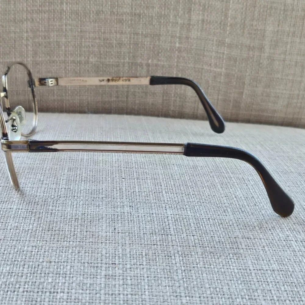 Universal Men Vintage Eyeglasses/Sunglasses Frame Gold Tone 10KRGP 5 1/2 - Picture 10 of 13